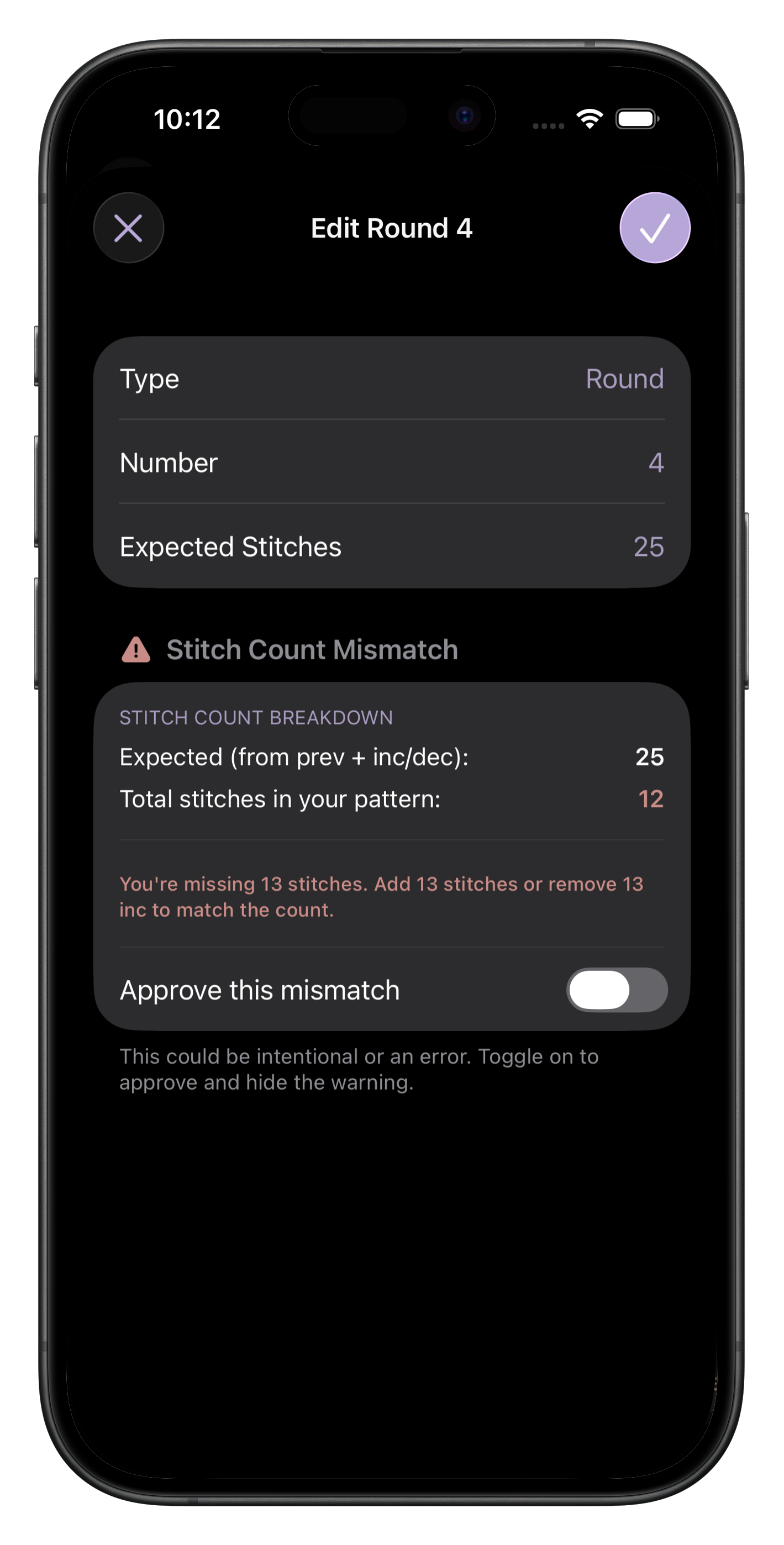 Smart Stitch Counting